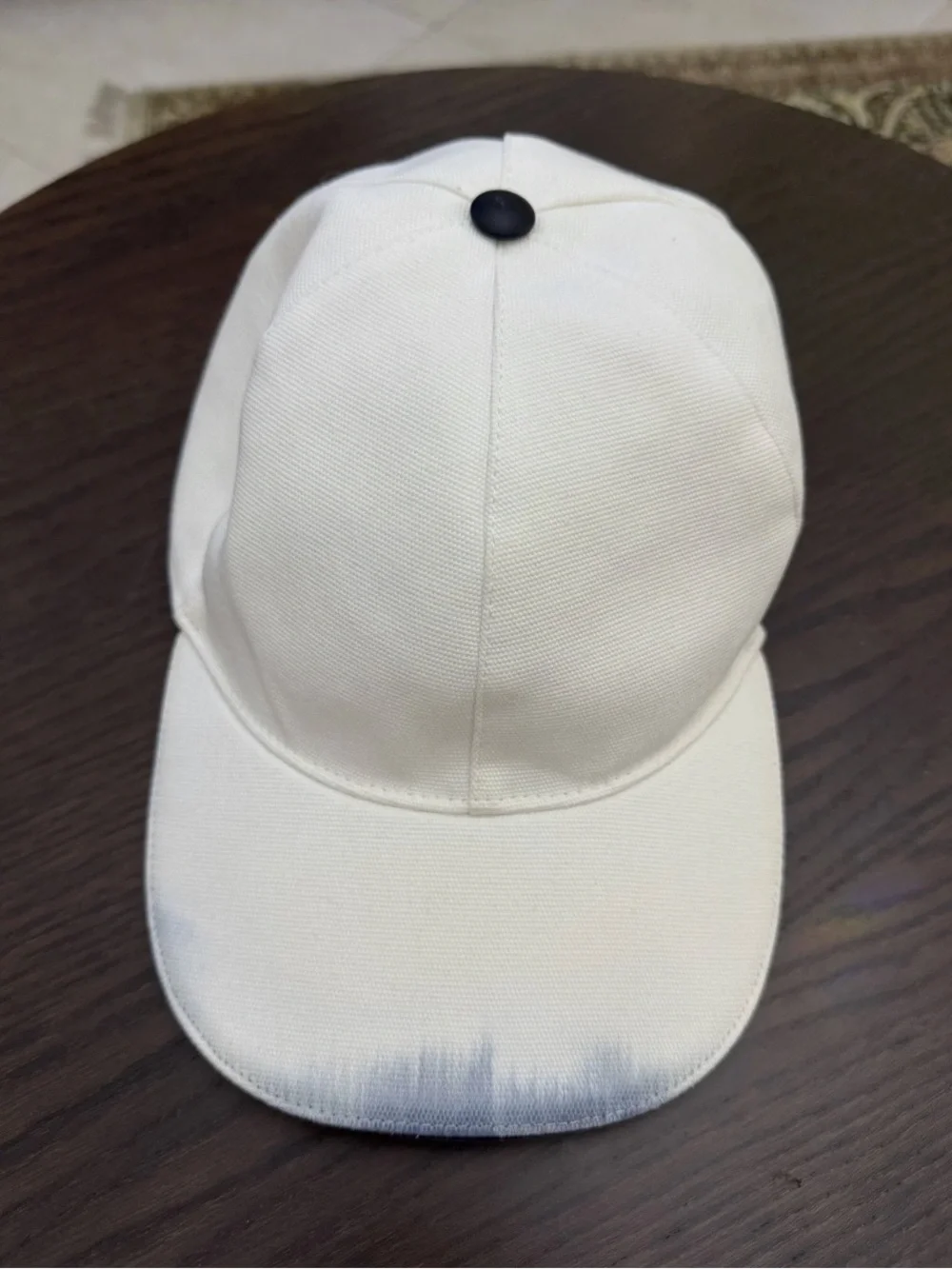 Gucci Cloth white baseball Italy Cap Hat L 59cm $550